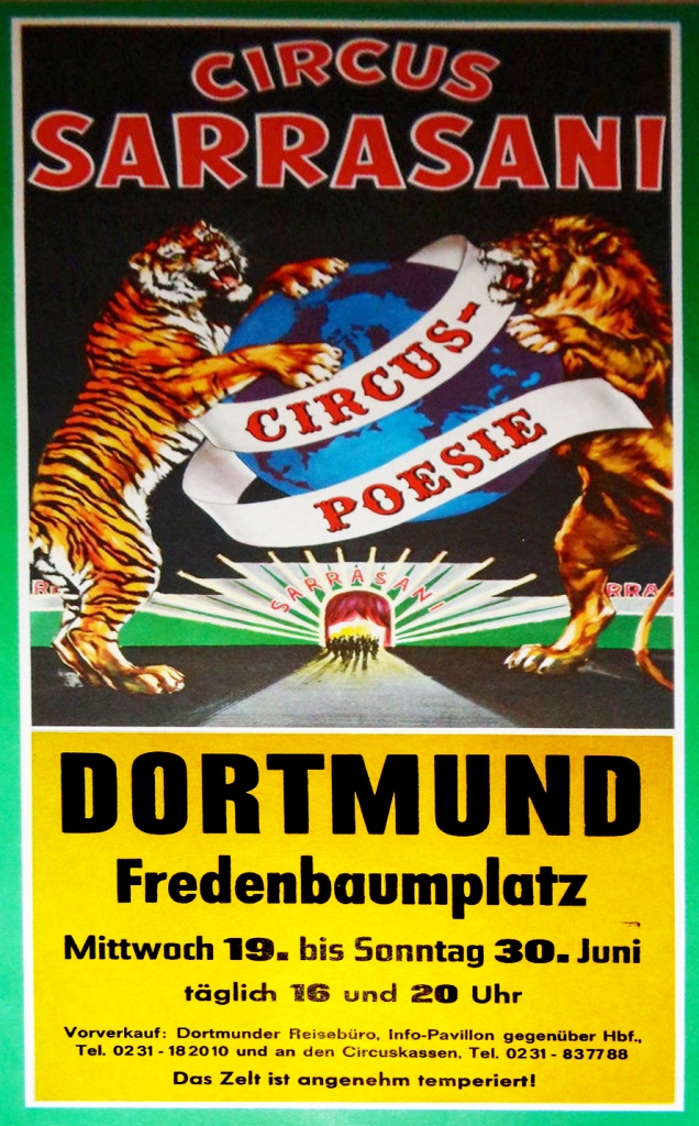 Zirkus-Plakat  (original) "Circus Sarrasani" 48 x 23cm